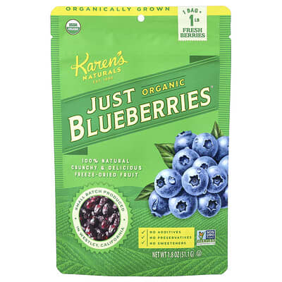 Organic Just Blueberries®, 1.8 oz (51.1 g)