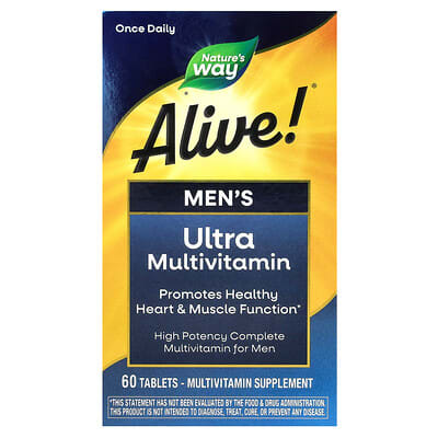 Alive!®, Men's Ultra Multivitamin, 60 Tablets