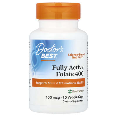 Fully Active Folate 400, 400 mcg, 90 вегетарианских капсул