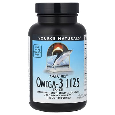 Arctic Pure® Omega-3 рыбье масло 1,125 mg, 60 мягких капсул