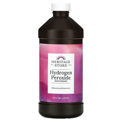 Hydrogen Peroxide ополаскиватель для рта, освежающая мята, 16 fl oz (473 ml)