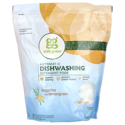 Automatic Dishwashing Detergent Pods, Tangerine with Lemongrass, 60 Loads, 2 lbs 6 oz (1,080 g)