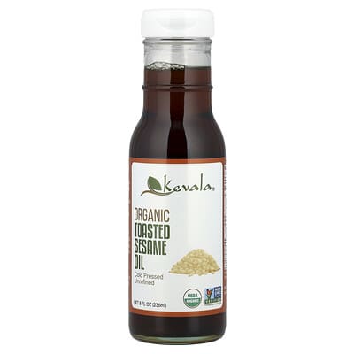 Органическое обжаренное кунжутное масло, 8 fl oz (236 ml)