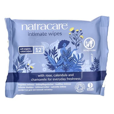 Органические интимные салфетки Natracare, 12 шт.
