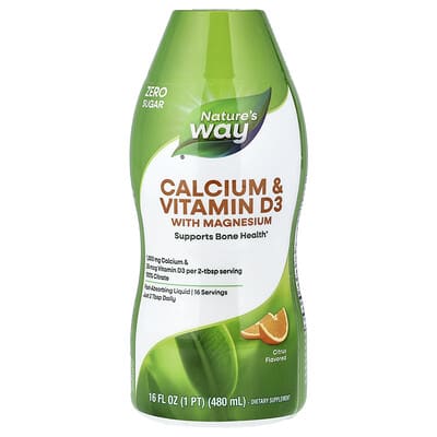 Calcium & Vitamin D3 with Magnesium, Citrus, 16 fl oz (480 ml)