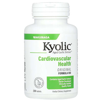 Aged Garlic Extract™, Cardiovascular Health, Original Formula 100, 200 Tablets (300 mg per Tablet)