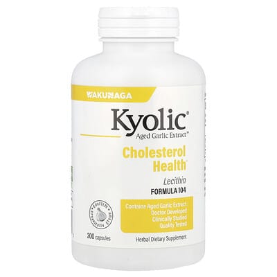 Aged Garlic Extract™, Cholesterol Health, Formula 104, 200 Capsules