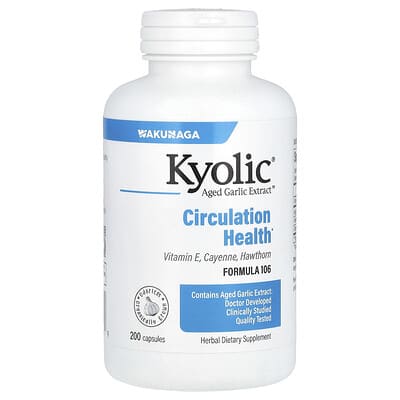 Aged Garlic Extract™, Circulation Health, Formula 106, 200 Capsules