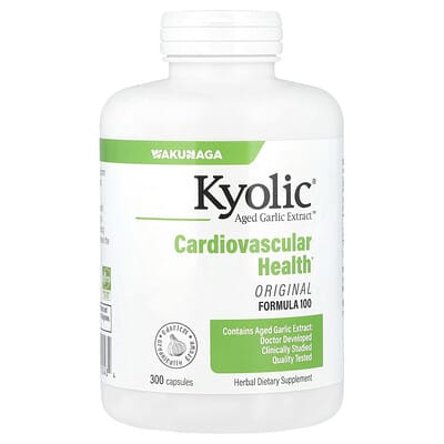Экстракт выдержанного чеснока Kyolic Cardiovascular Health, Original Formula 100, 300 капсул (300 mg на капсулу)