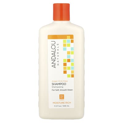 Shampoo, Moisture Rich, For Soft, Smooth Sheen, Argan Oil & Shea, 11.5 fl oz (340 ml)