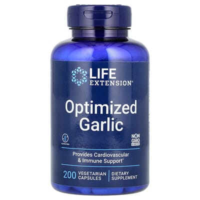 Optimized Garlic, 200 Vegetarian Capsules (600 mg per Capsule)