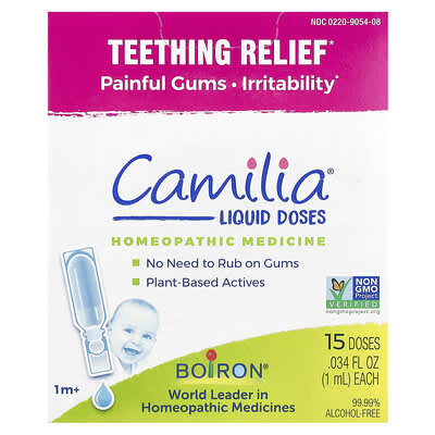 Camilia®, Liquid Doses, Teething Relief, 1 Months +, 15 Doses, .034 fl oz (1 ml) Each