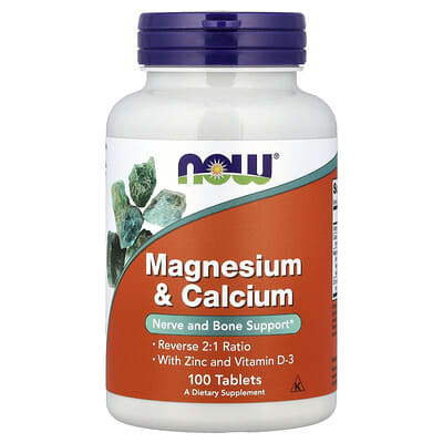 Magnesium & Calcium With Zinc and Vitamin D-3, 100 Tablets