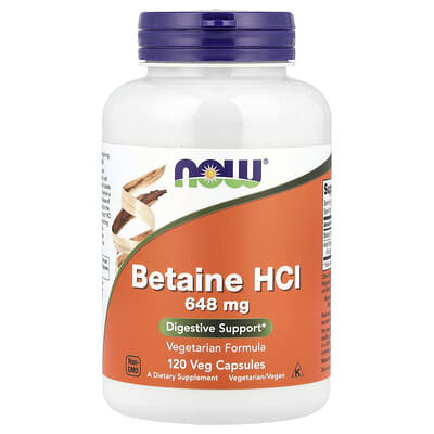 Betaine HCl, 120 Veg Capsules