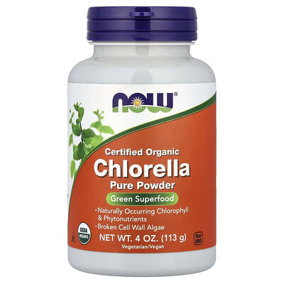 Organic Chlorella чистый порошок, 4 oz (113 g)
