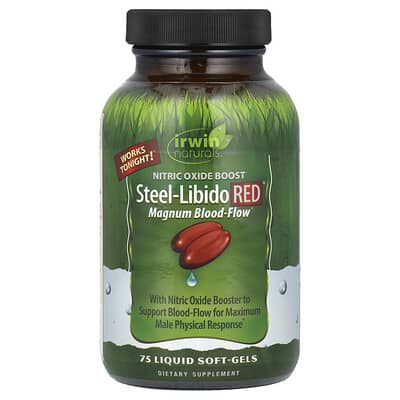 Steel-Libido Red®, Magnum Blood-Flow, 75 Liquid Soft-Gels