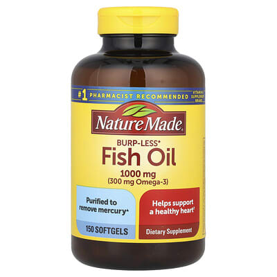 Fish Oil, Burp-Less, 1,000 mg, 150 Softgels