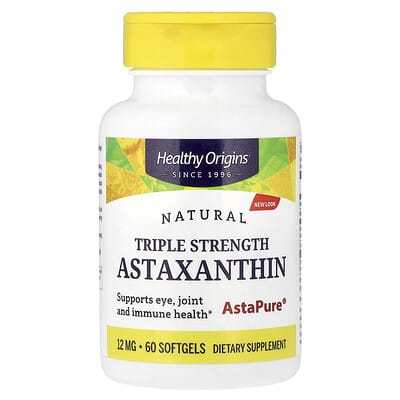 Natural Astaxanthin, Triple Strength, 60 Softgels