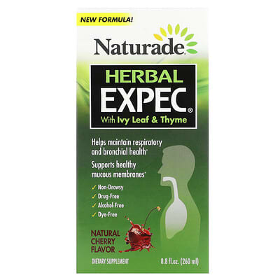 Herbal EXPEC с экстрактом плюща и тимьяна, Natural Cherry, 8.8 fl oz (260 ml)