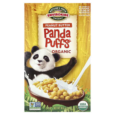 EnviroKidz, Organic Panda Puffs® Cereal, Peanut Butter, 10.6 oz (300 g)