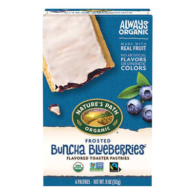 Organic Toaster Pastries, Frosted Buncha Blueberries™, 6 Patries, 11 oz (312 g)