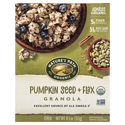 Organic Pumpkin Seed + Flax гранола, 11.5 oz (325 g)