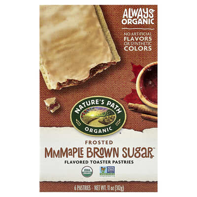 Organic Toaster Pastries, Frosted Maple Brown Sugar™, 6 Pastries, 11 oz (312 g)