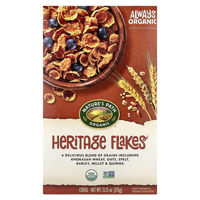 Органические хлопья Cereal Heritage Flakes®, 13.25 oz (375 g)