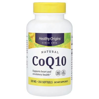 Натуральный CoQ10, 100 mg, 150 мягких капсул