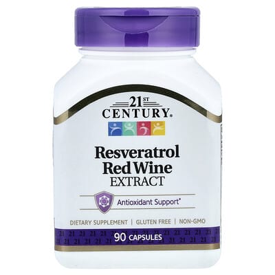 Экстракт красного вина Resveratrol, 90 капсул