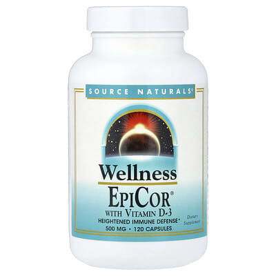 Source Naturals EpiCor® с витамином D-3 500 mg 120 капсул