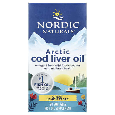 Arctic Cod Liver Oil™, Lemon, 90 Soft Gels