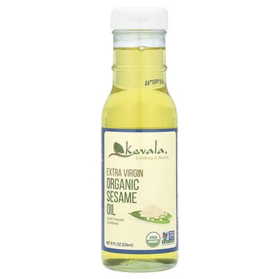 Kevala Extra Virgin, органическое кунжутное масло, 8 fl oz (236 ml)