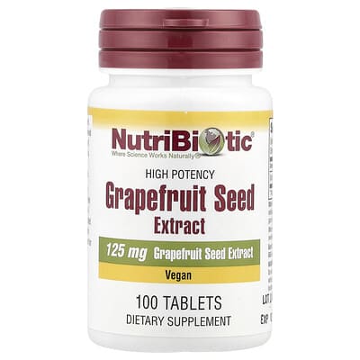 Grapefruit Seed Extract, High Potency, 125 mg, 100 Tablets