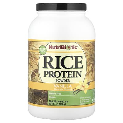 NutriBiotic, протеин из риса, ваниль, 3 lb (1.36 kg)