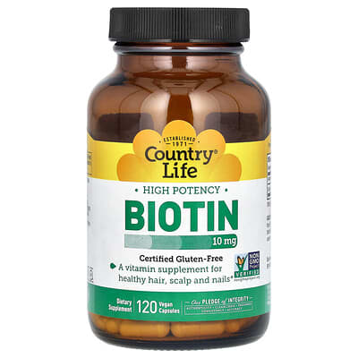 Biotin, High Potency , 10 mg, 120 Vegan Capsules
