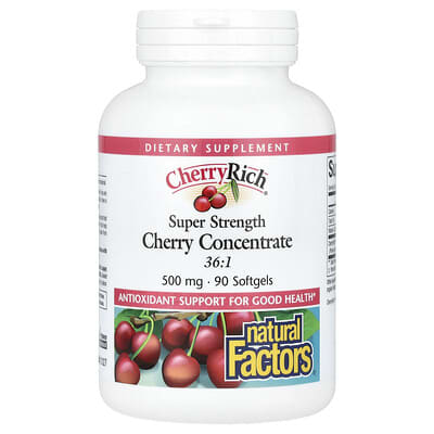Cherry Rich®, Super Strength Cherry Concentrate, 500 mg, 90 Softgels