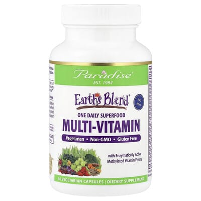 Earth's Blend ®, One Daily Superfood Multi-Vitamin, No Iron, 60 Vegetarian Capsules