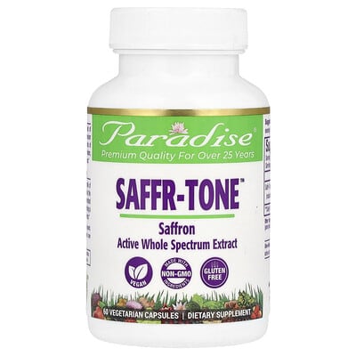 Paradise Herbs Saffr-Tone, 15 mg, 60 вегетарианских капсул