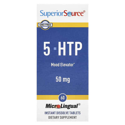 5-HTP, 50 mg, 60 MicroLingual® быстрорастворимых таблеток
