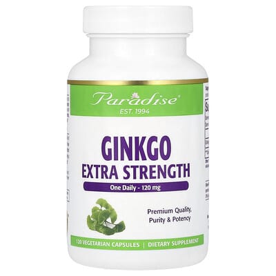 Ginkgo, 120 mg, 120 вегетарианских капсул