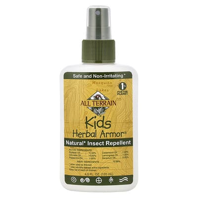 Kids Herbal Armor®, Natural Insect Repellent, 4 fl oz (120 ml)