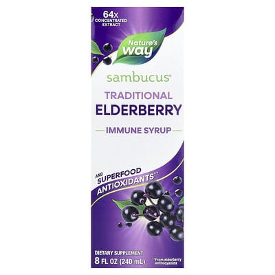 Sambucus®, Traditional Elderberry Immune Syrup, Berry, 8 fl oz (240 ml)