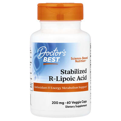 Стабилизированная R-липоевая кислота, 200 mg, 60 вегетарианских капсул