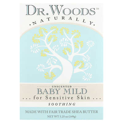 Baby Mild Bar Soap, Sensitive Skin, Unscented, 5.25 oz (149 g)