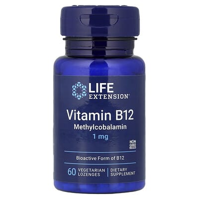 Vitamin B12 , 1 mg, 60 Vegetarian Lozenges