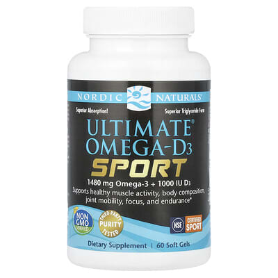 Ultimate Omega®-D3, Sport, 60 Soft Gels