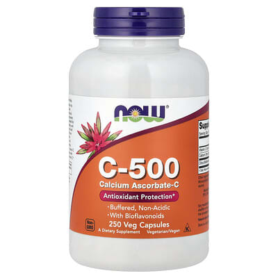 C-500, Calcium Ascorbate-C, 250 растительных капсул
