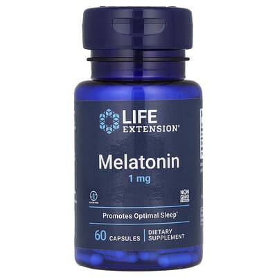 Melatonin, 1 mg, 60 Capsules