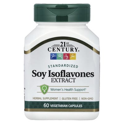 Soy Isoflavones Extract, Standardized, 60 Vegetarian Capsules (50 mg per Capsules)
